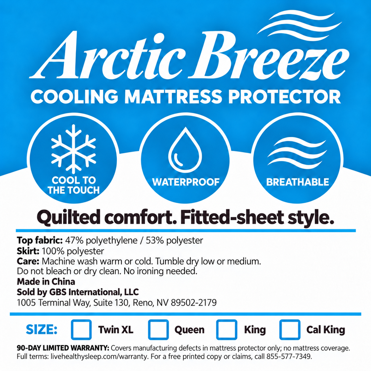 Arctic Breeze™ Cooling Mattress Protector